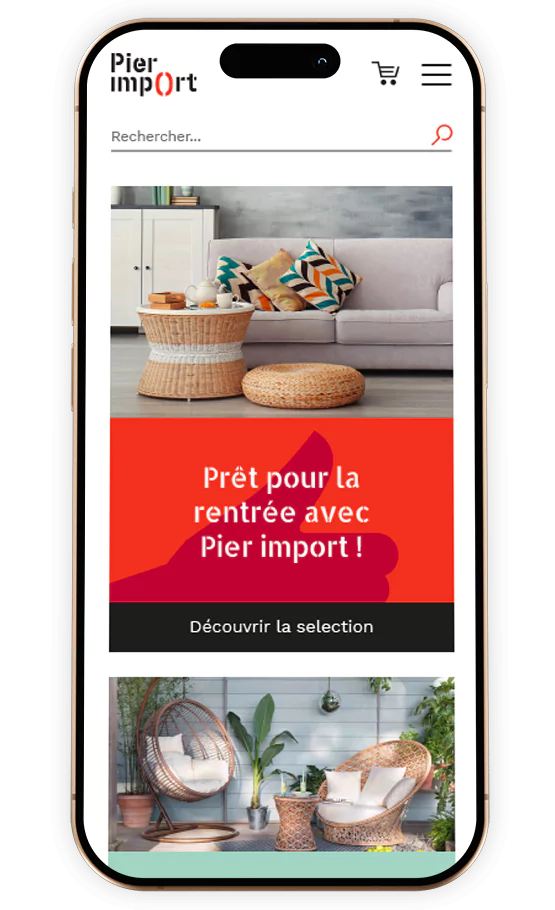 interface mobile Pier Import